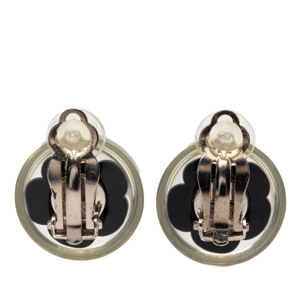 CHANEL Authentic Black Logo Earrings - Picture 2 of 4